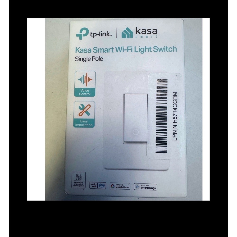 Wi-Fi Light Switch HS200 Single Pole White Alexa Google Home TP-Link Kasa Smart